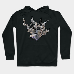 Marbled Oni Mask Hoodie